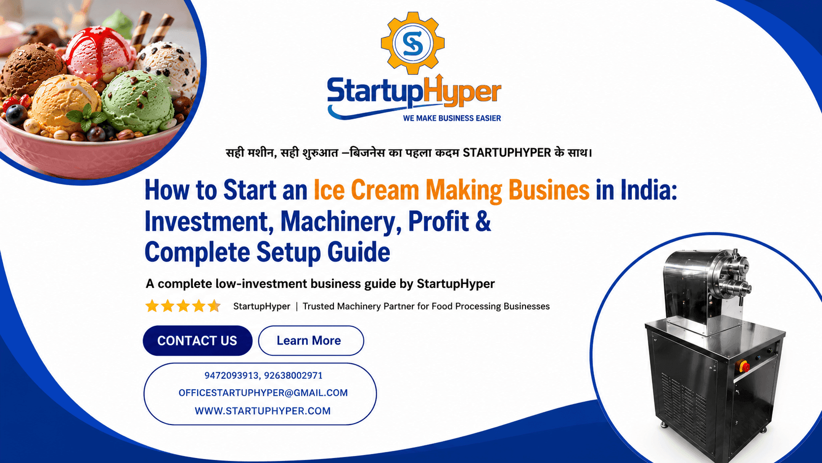 Ice Cream Making Business: Investment, Machinery, Profit & Setup Guide