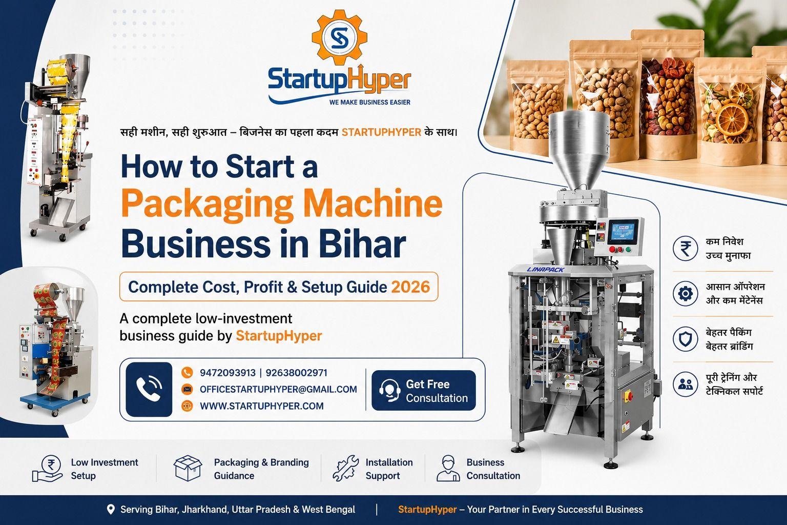Start a Packaging Machine Business in Bihar – Cost, Profit & MMUY Guide | StartupHyper