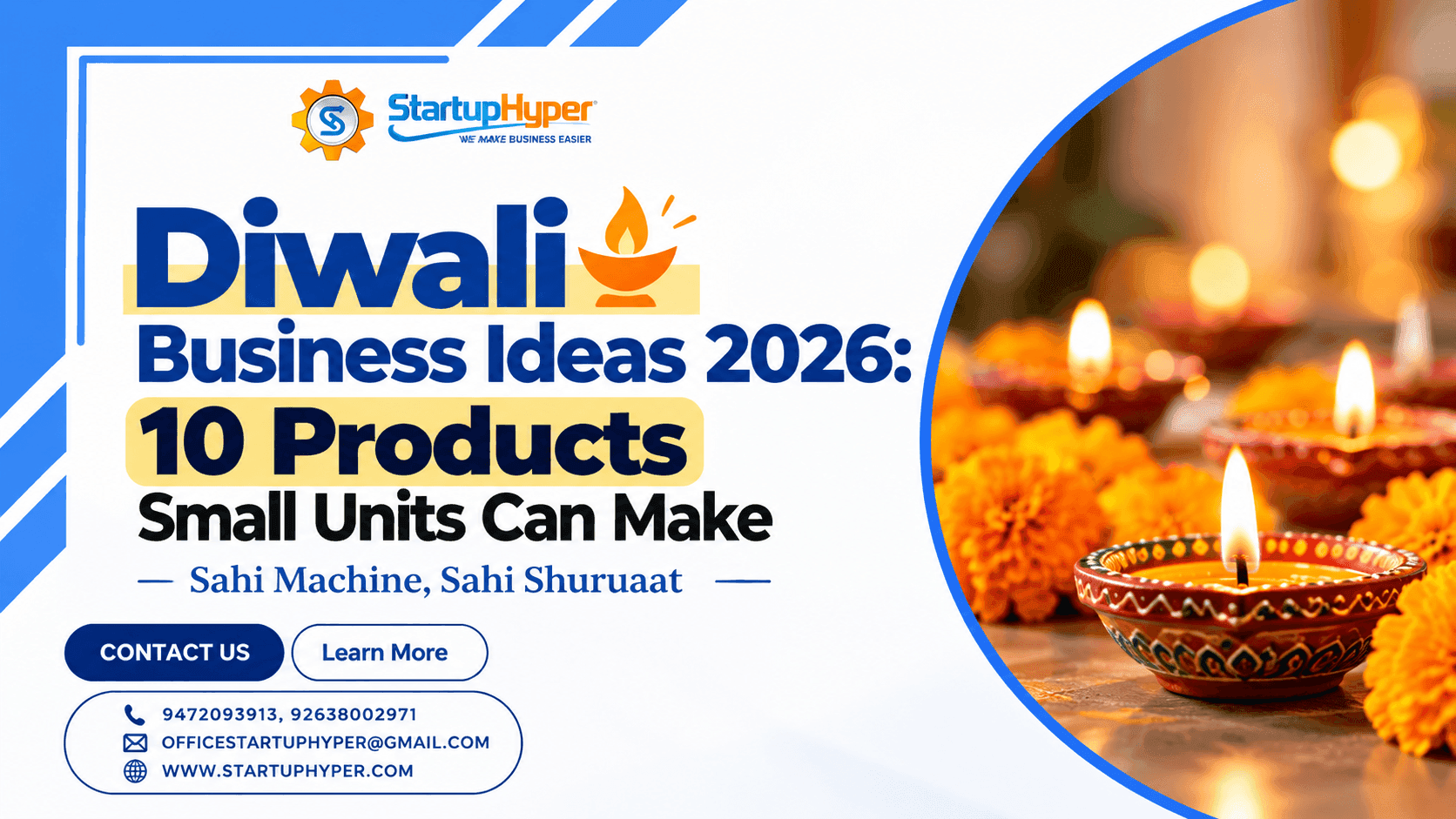 Diwali Business Ideas 2026: 10 Products Small Units Can Make